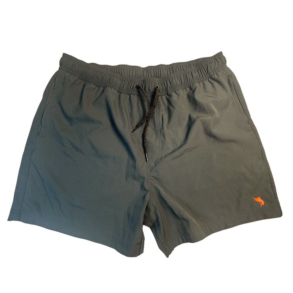 Salt Life Mens Gray Board Shorts Swim Trunks‎ Marlin Logo XXL SLM4105